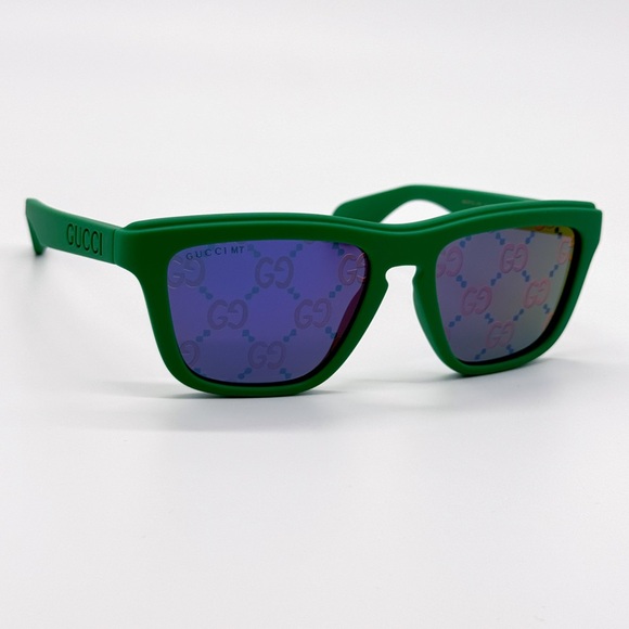 NEW GUCCI GG1571S 004 SQUARE GREEN BLUE MEN SUNGLASSES GUCCI - Picture 6 of 12